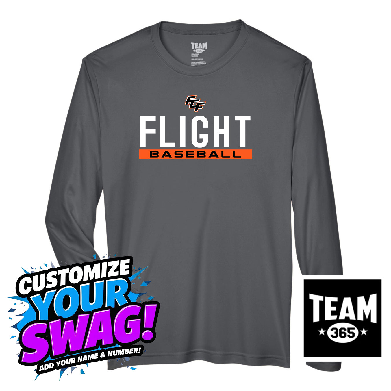 Team 365 Youth & Men's Zone Performance Long-Sleeve T-Shirt - FCF Flight Baseball