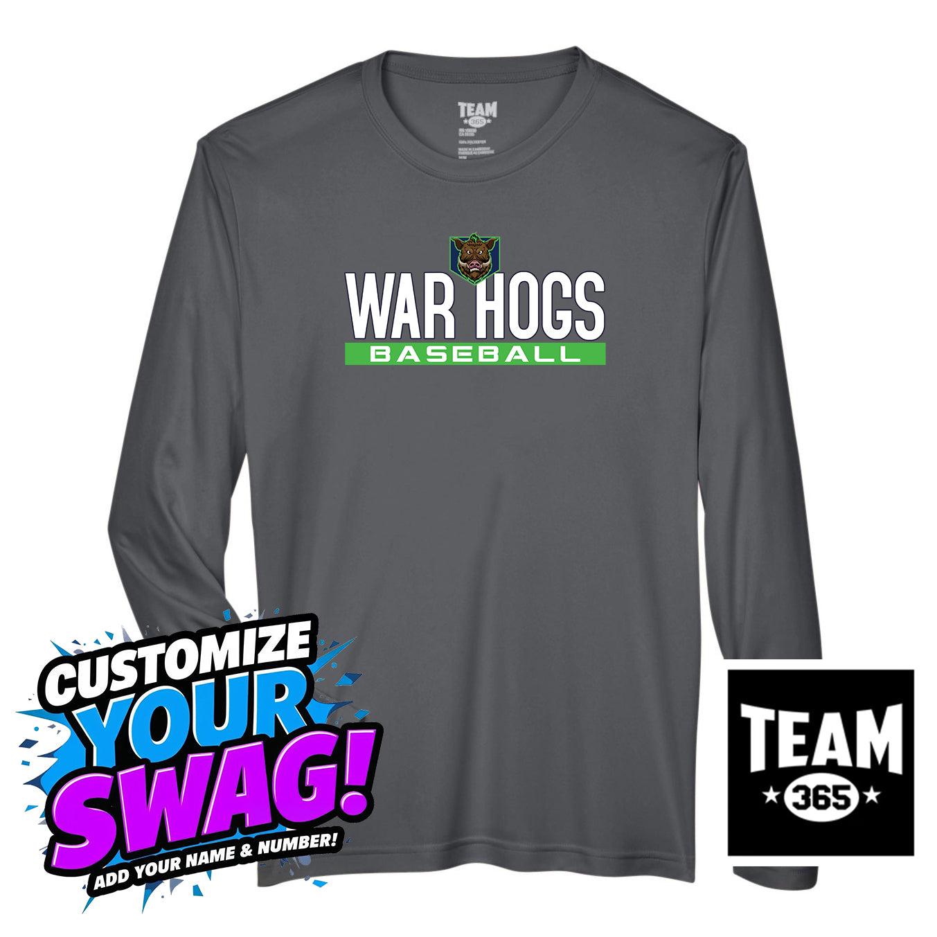 Team 365 Youth & Men's Zone Performance Long-Sleeve T-Shirt - OBP War Hogs