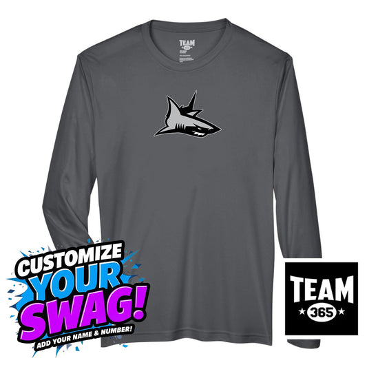 Team 365 Youth & Men's Zone Performance Long-Sleeve T-Shirt - PVAA Sharks Baseball