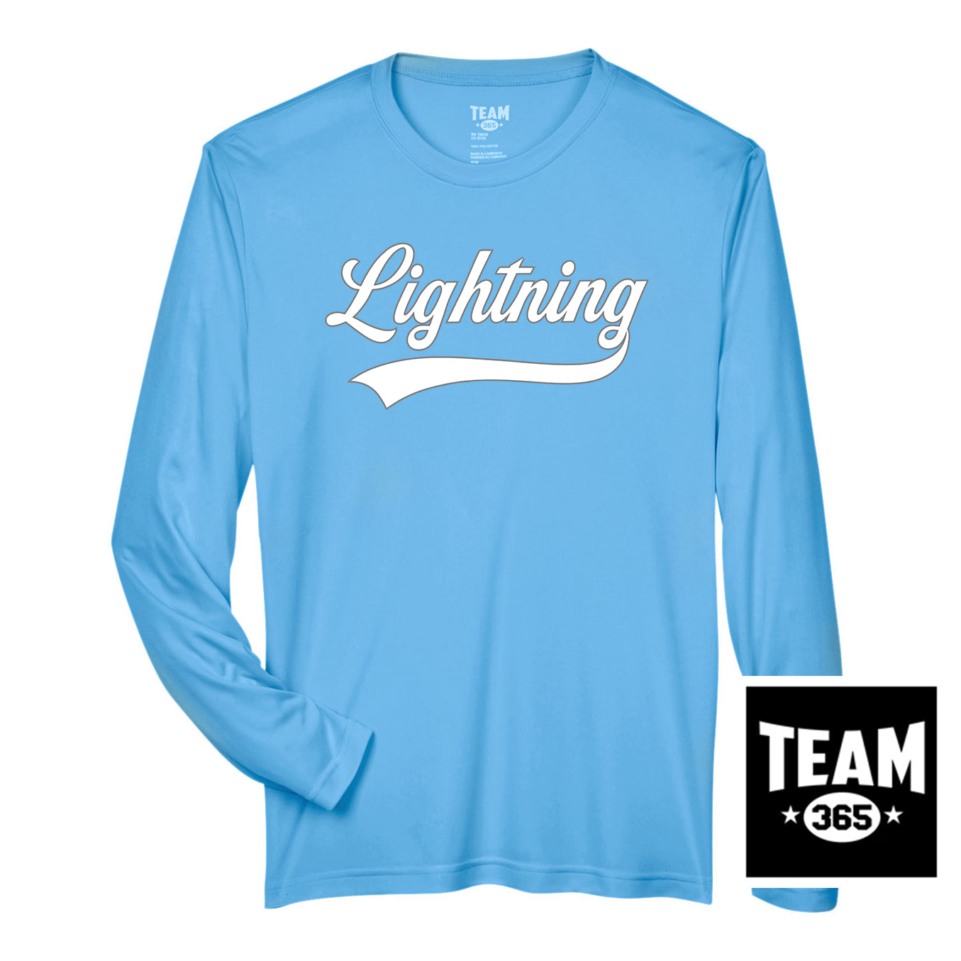 Team 365 TT11L Men's Zone Performance Long-Sleeve T-Shirt - Lightning Baseball