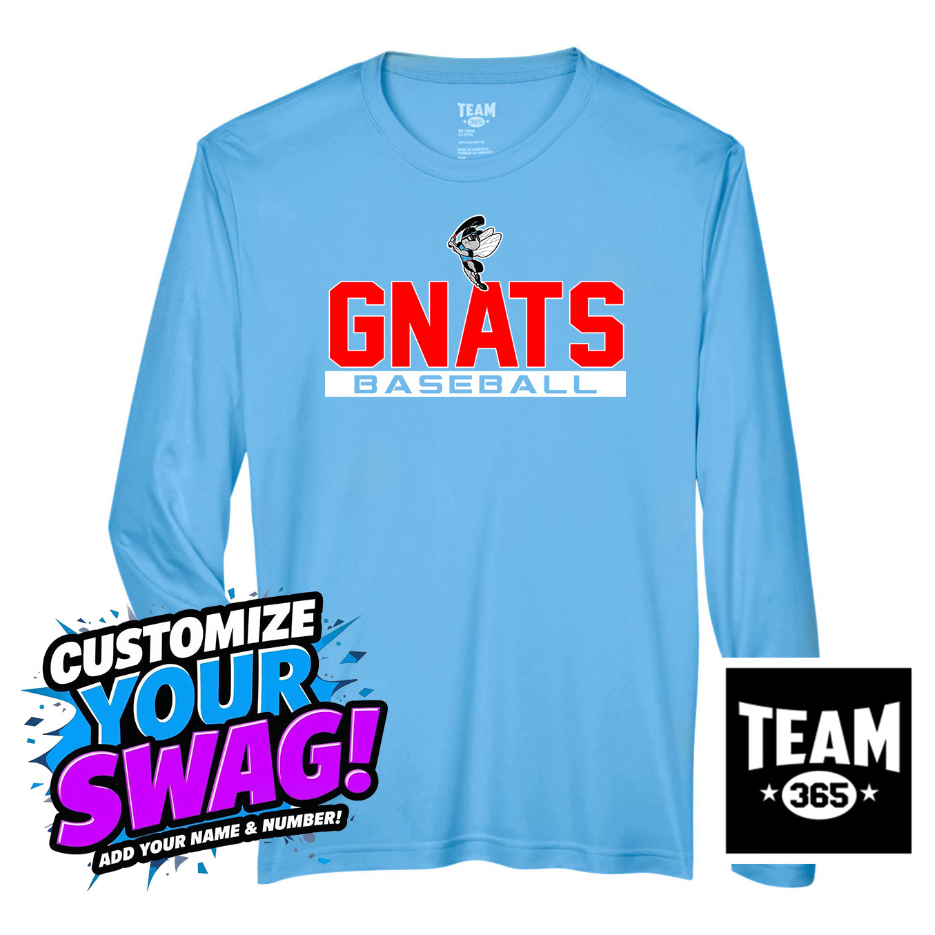 Team 365 Youth & Men's Zone Performance Long-Sleeve T-Shirt - NBC Gnats Baseball