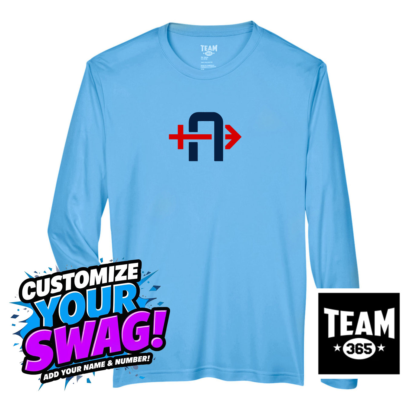 Team 365 Youth & Men's Zone Performance Long-Sleeve T-Shirt - Arrows Baseball