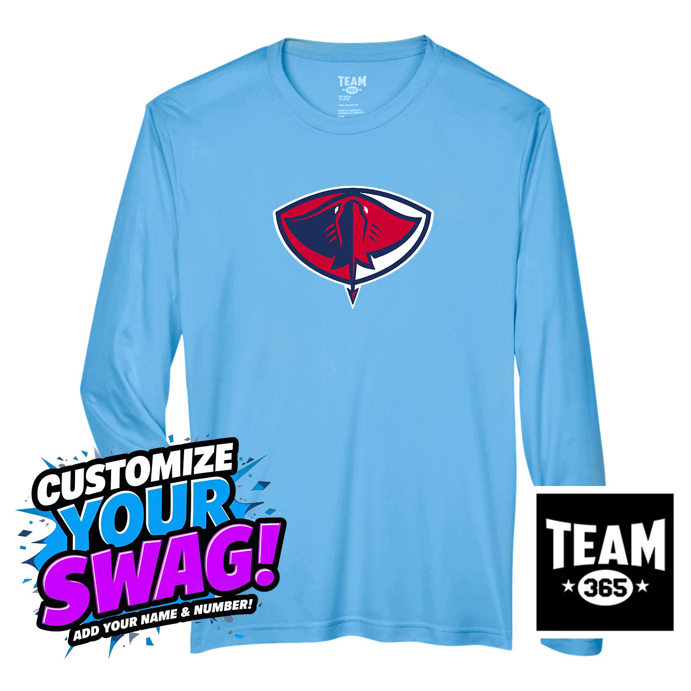 Team 365 Youth & Men's Zone Performance Long-Sleeve T-Shirt - Pasco Stingers Baseball