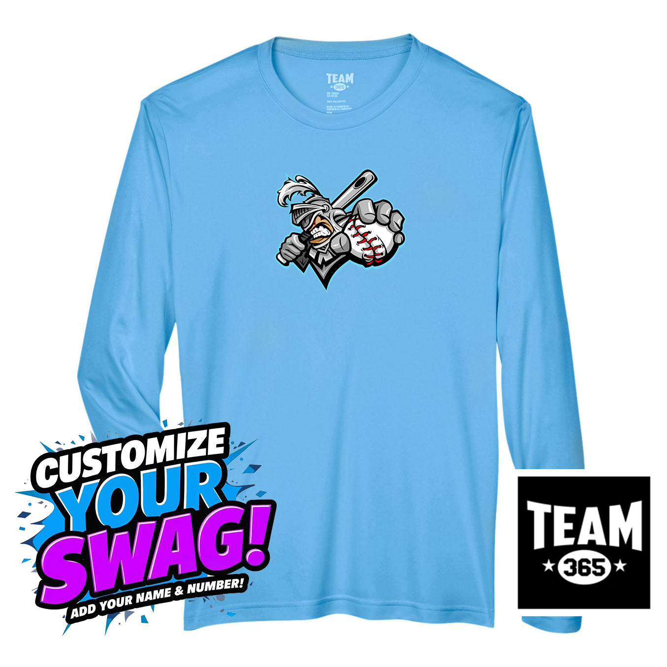 Team 365 Youth & Men's Zone Performance Long-Sleeve T-Shirt - Knights Baseball