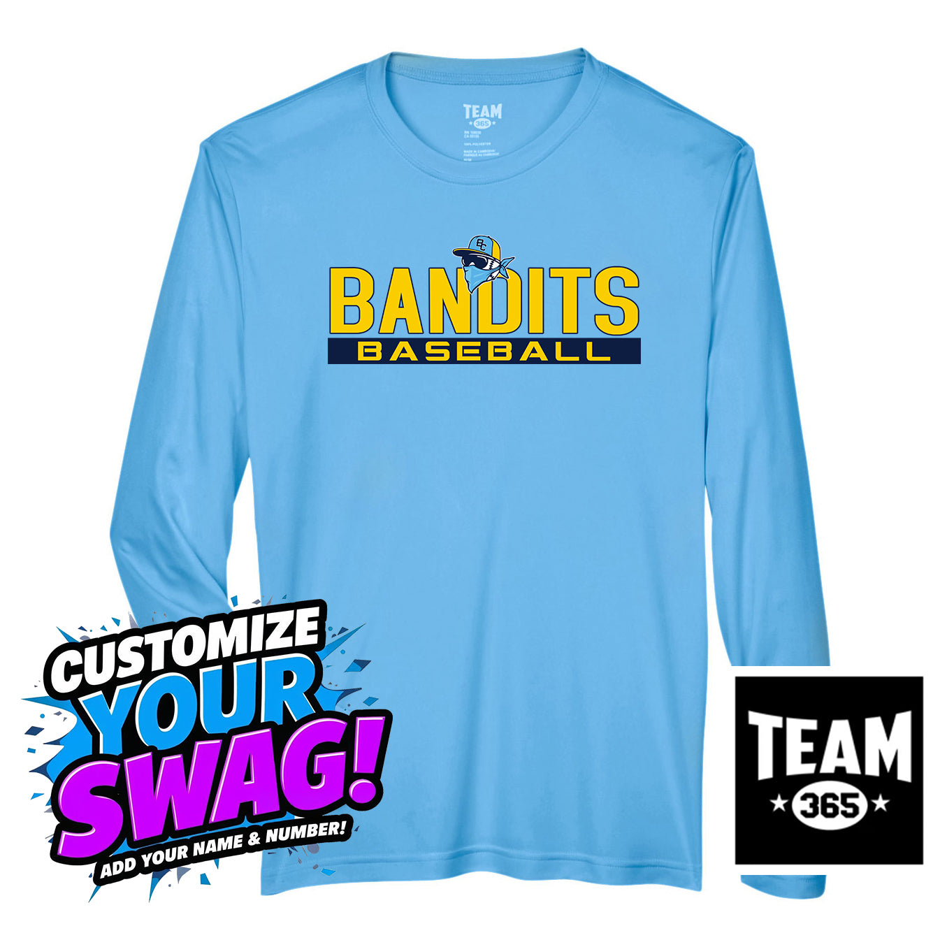 Team 365 Youth & Men's Zone Performance Long-Sleeve T-Shirt - Bold City Bandits Baseball