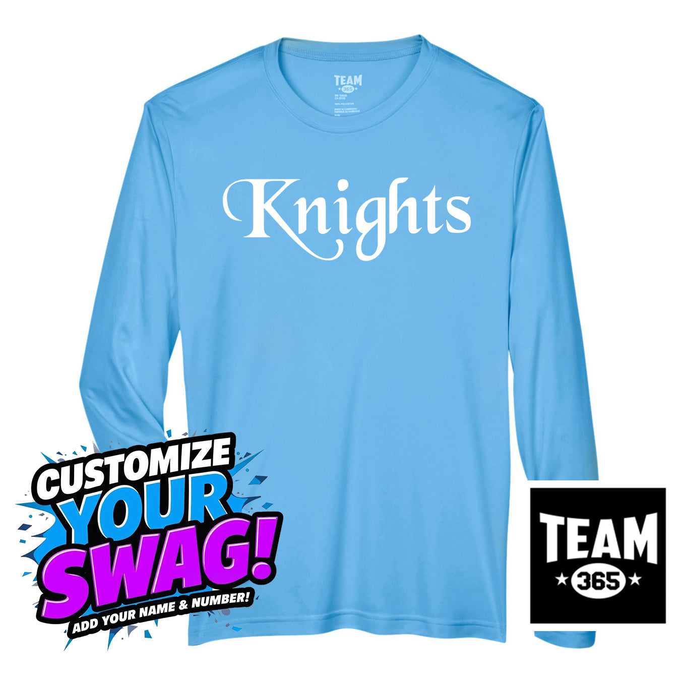 Team 365 Youth & Men's Zone Performance Long-Sleeve T-Shirt - Knights Baseball