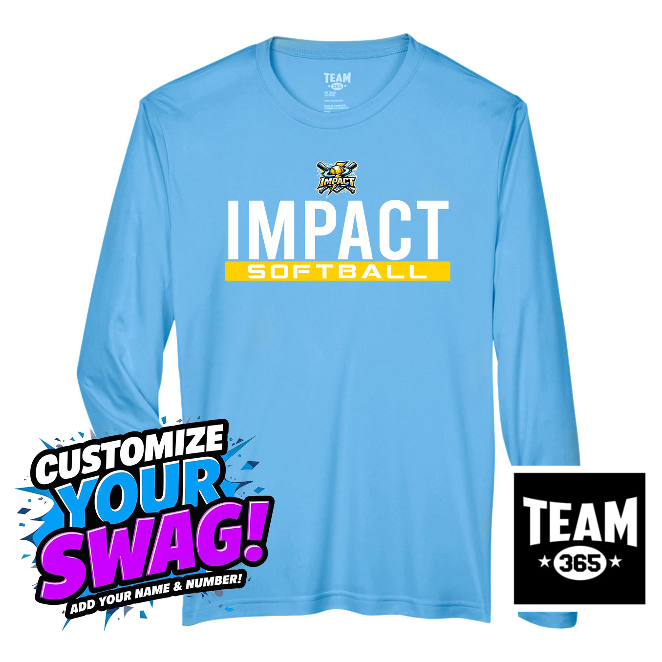 Team 365 Youth & Men's Zone Performance Long-Sleeve T-Shirt - Impact Softball - Massachusetts
