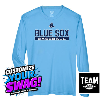 Team 365 Youth & Men's Zone Performance Long-Sleeve T-Shirt - Blue Sox Baseball