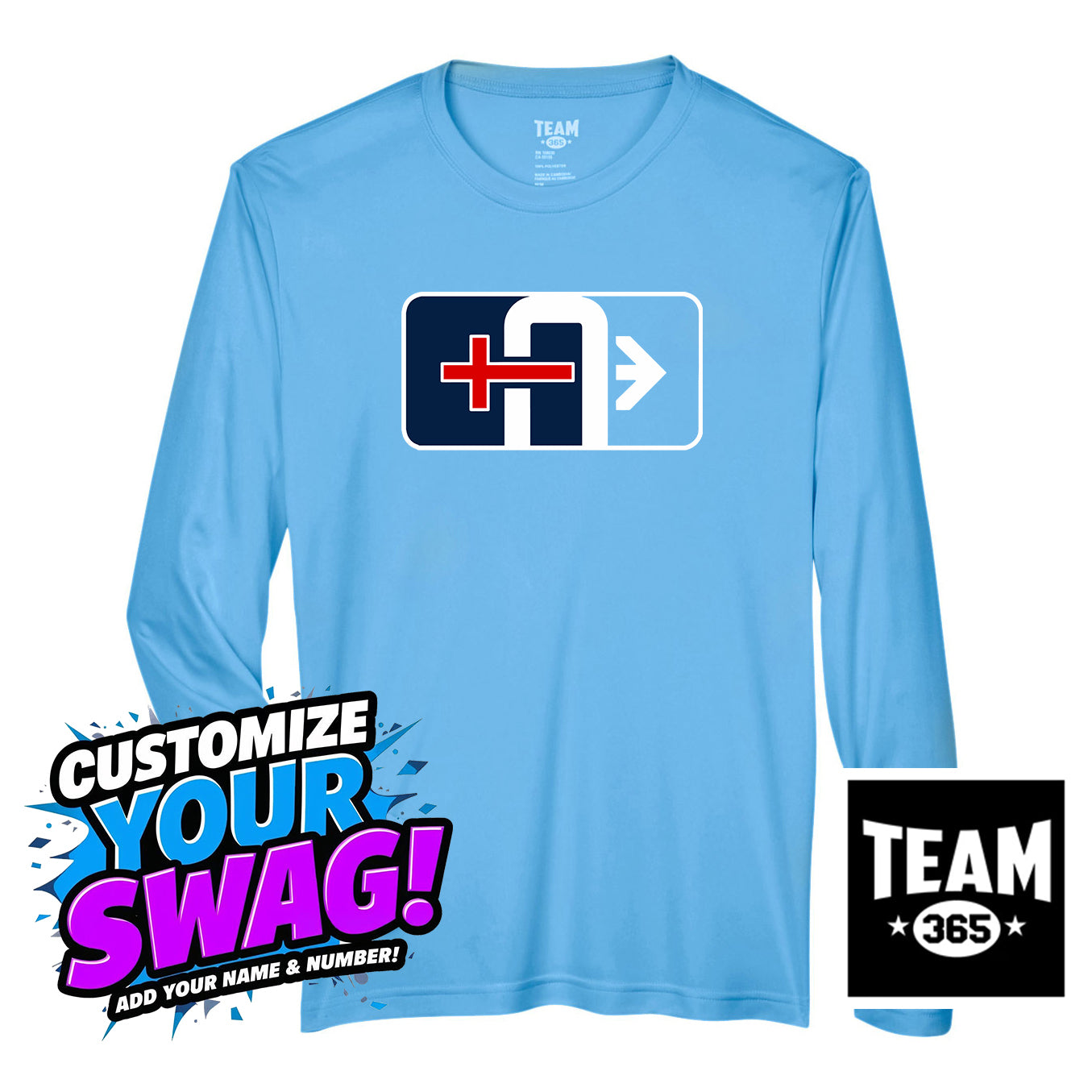 Team 365 Youth & Men's Zone Performance Long-Sleeve T-Shirt - Arrows Baseball