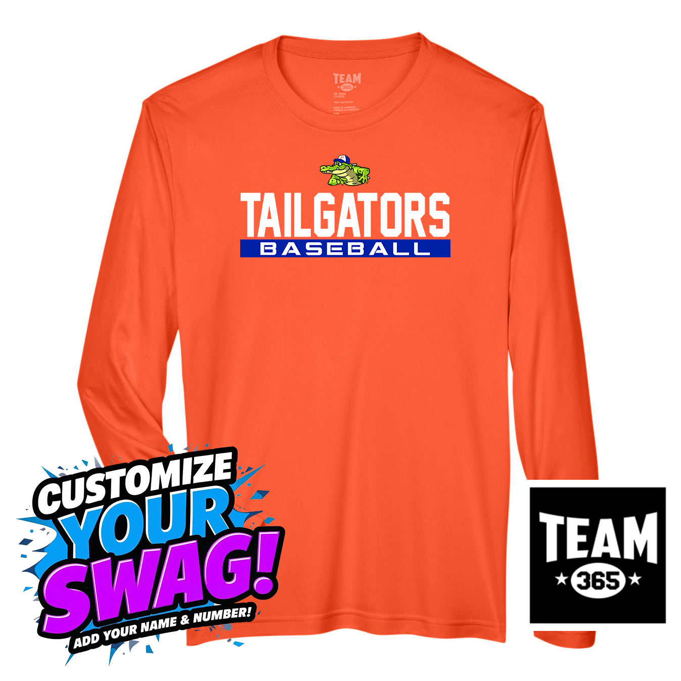 Team 365 Youth & Men's Zone Performance Long-Sleeve T-Shirt - Palatka TailGators Baseball