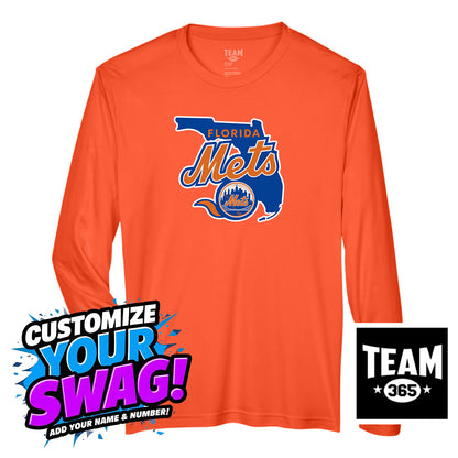 Team 365 Youth & Men's Zone Performance Long-Sleeve T-Shirt - Florida Mets Baseball