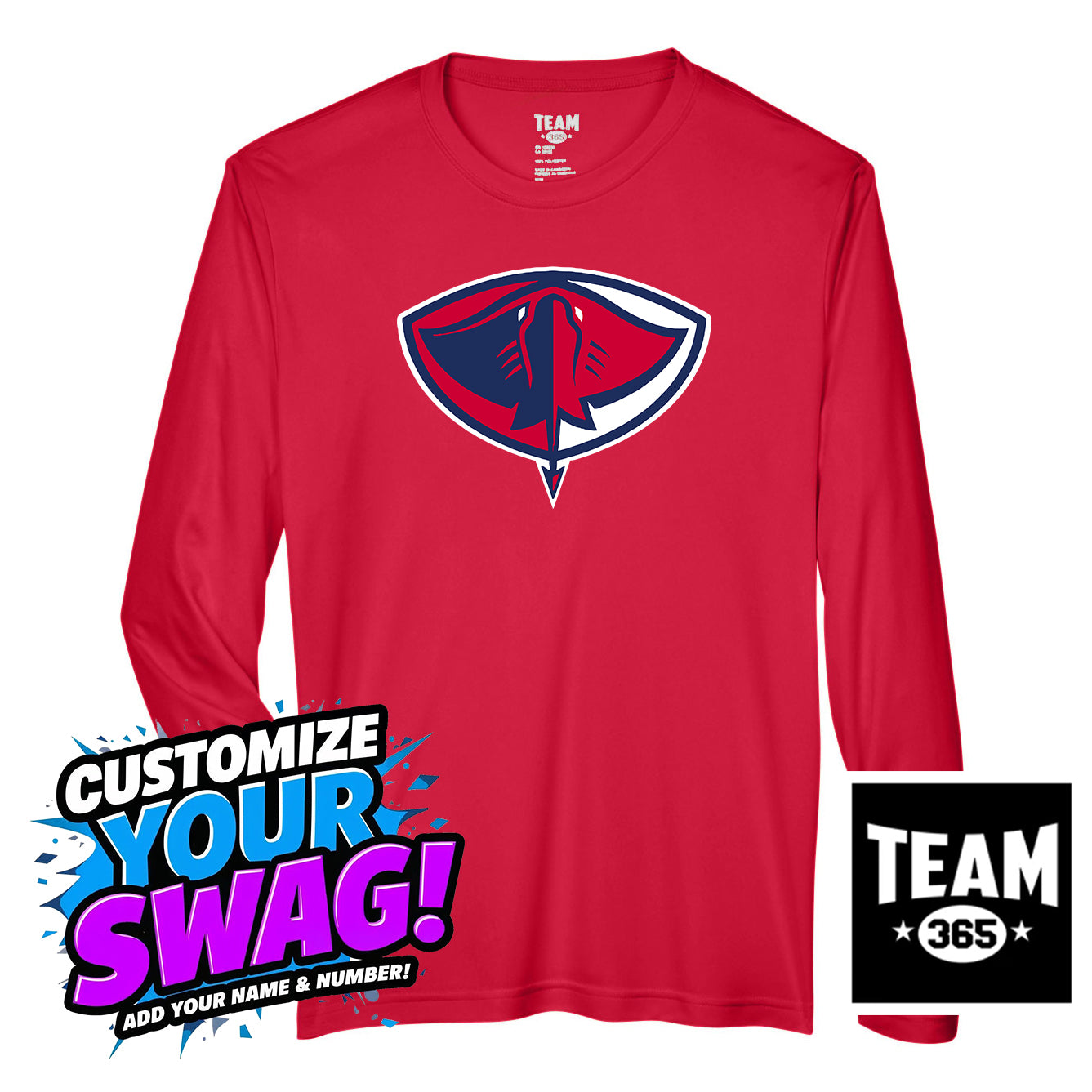 Team 365 Youth & Men's Zone Performance Long-Sleeve T-Shirt - Pasco Stingers Baseball