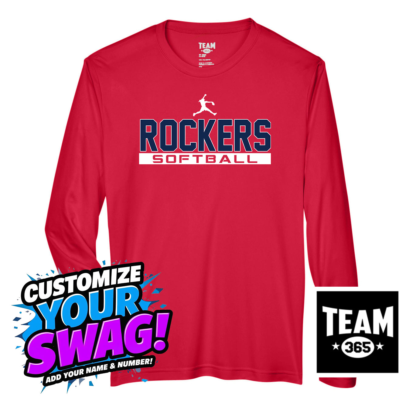 Team 365 Youth & Men's Zone Performance Long-Sleeve T-Shirt - KY Rockers Softball