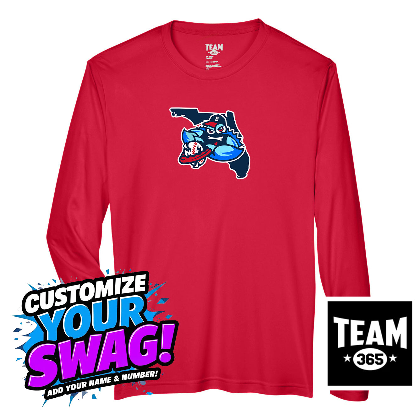 Team 365 Youth & Men's Zone Performance Long-Sleeve T-Shirt - FCA Blueclaws Baseball