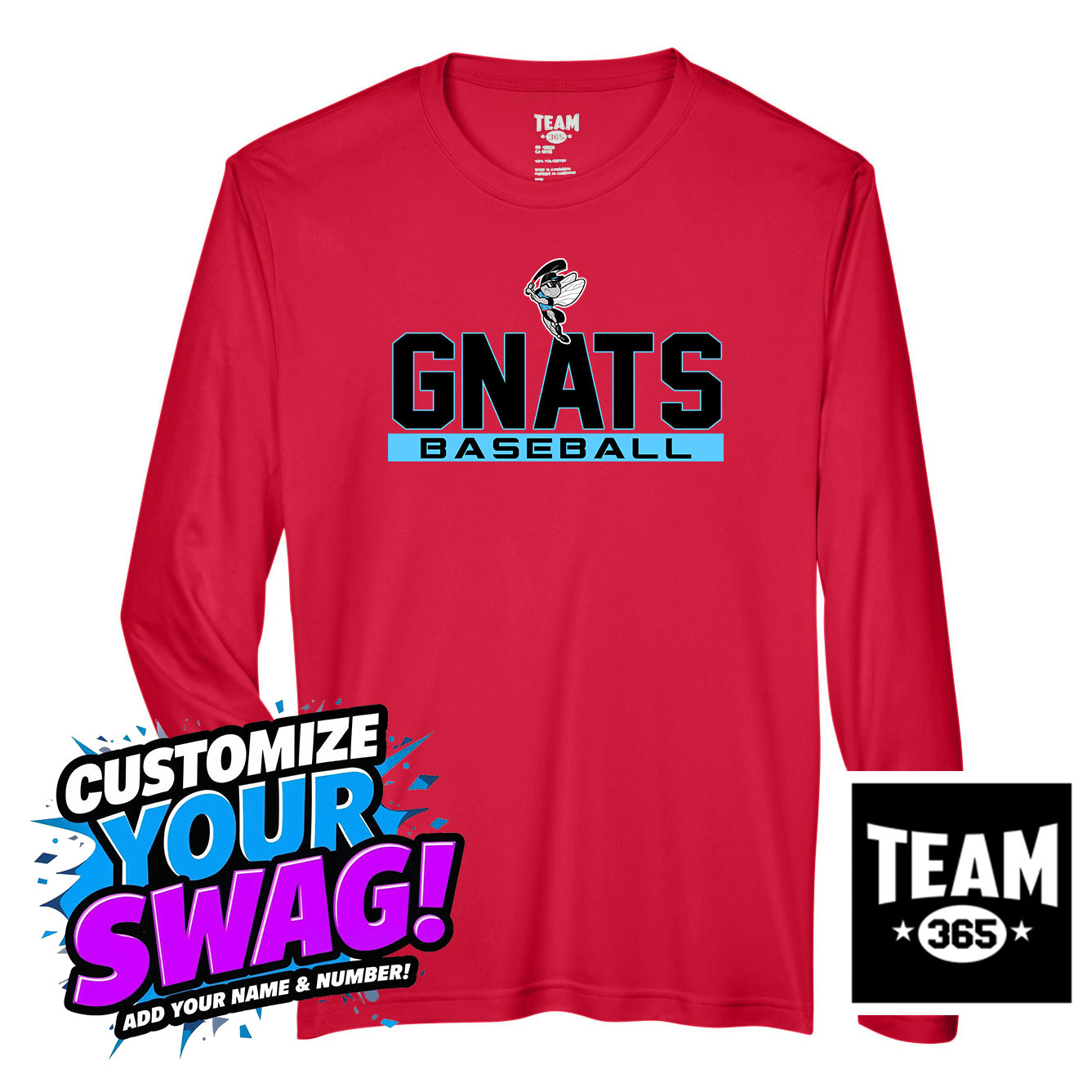 Team 365 Youth & Men's Zone Performance Long-Sleeve T-Shirt - NBC Gnats Baseball