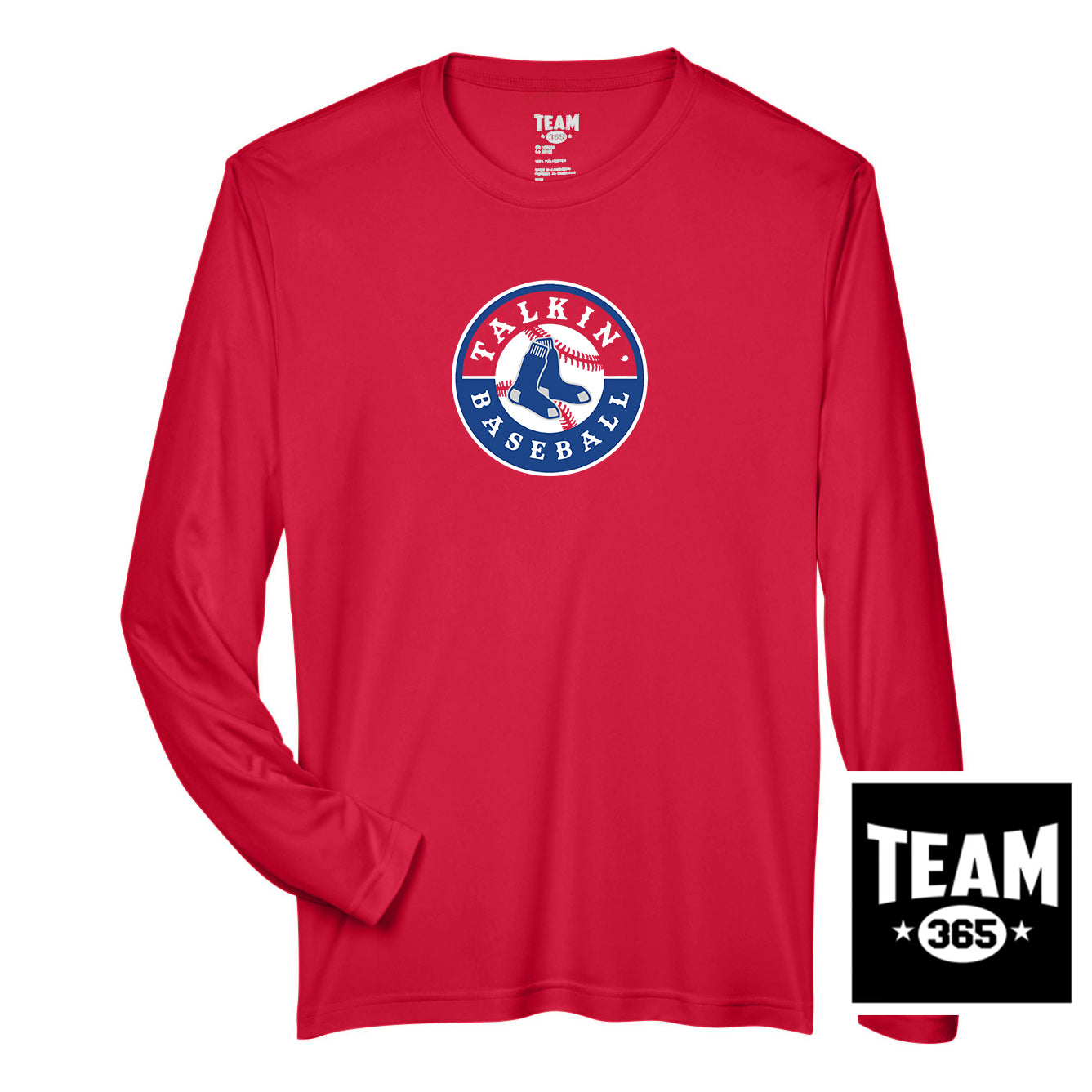 Team 365 Youth & Men's Zone Performance Long-Sleeve T-Shirt - Talkin Baseball