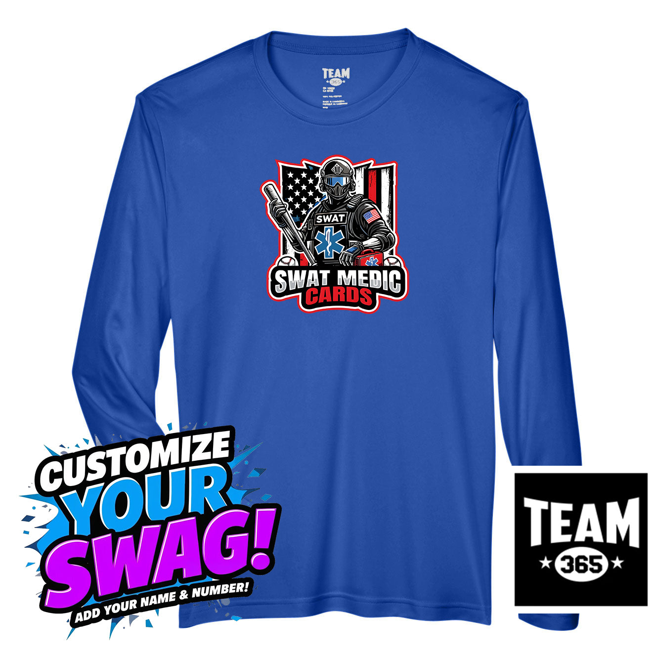 Team 365 Youth & Men's Zone Performance Long-Sleeve T-Shirt - Swat Medic Cards