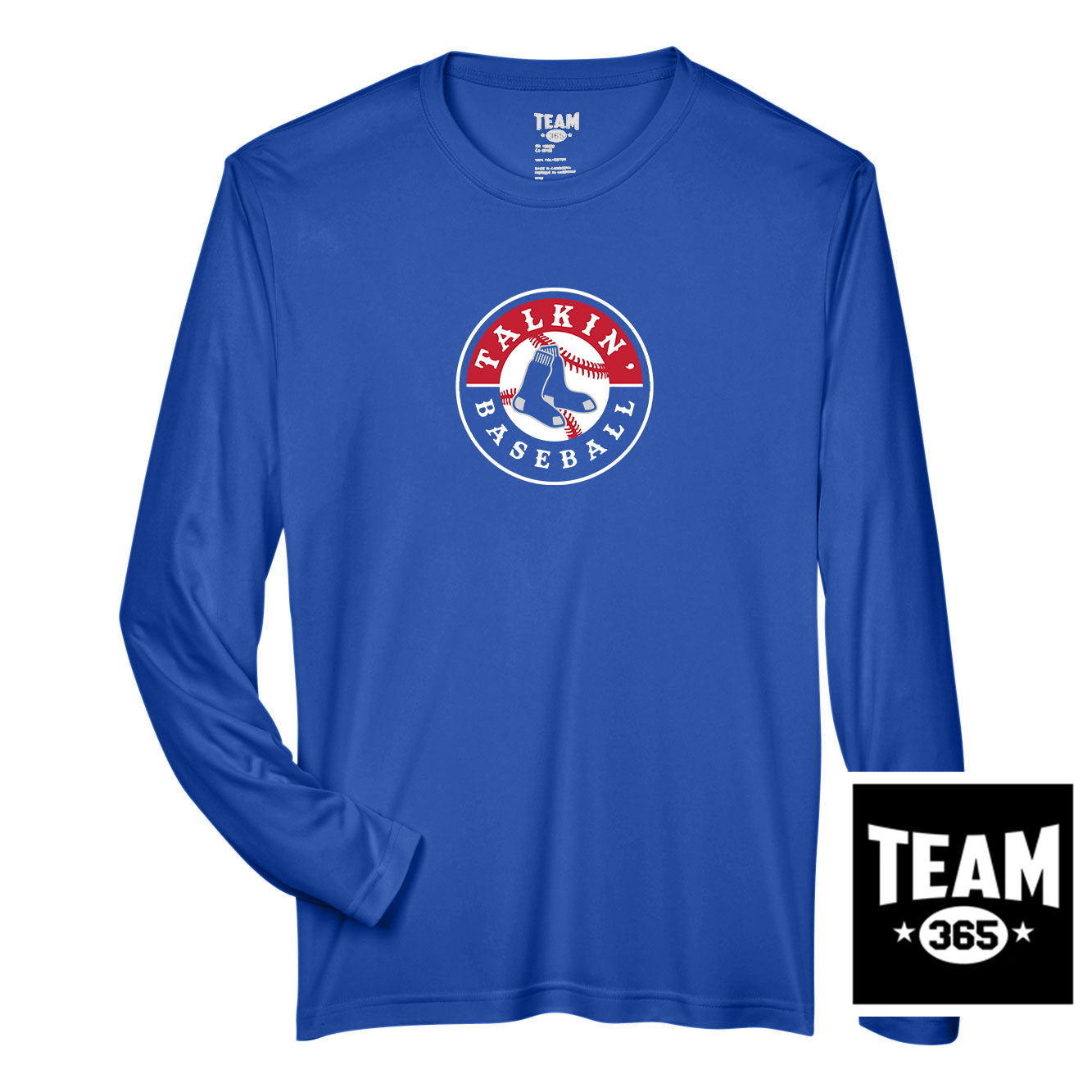Team 365 Youth & Men's Zone Performance Long-Sleeve T-Shirt - Talkin Baseball