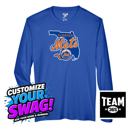 Team 365 Youth & Men's Zone Performance Long-Sleeve T-Shirt - Florida Mets Baseball