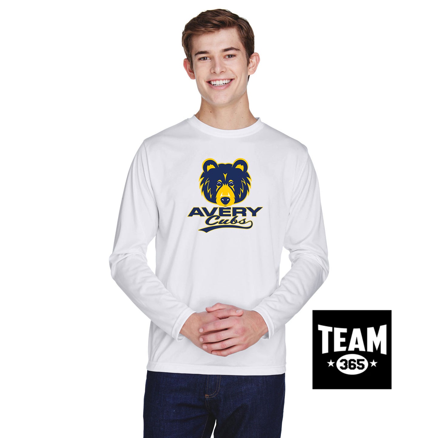 Team 365 TT11L Men's Zone Performance Long-Sleeve T-Shirt - Avery Cubs