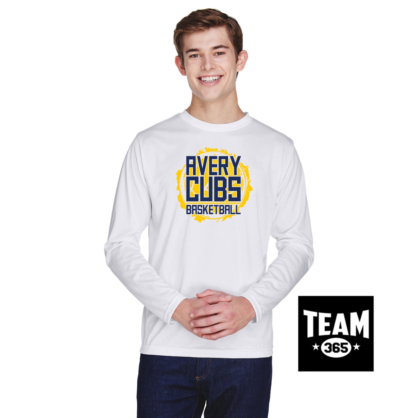 Team 365 TT11L Men's Zone Performance Long-Sleeve T-Shirt - Avery Cubs