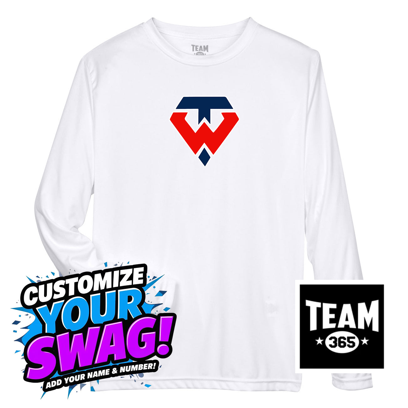 Team 365 Youth & Men's Zone Performance Long-Sleeve T-Shirt - Tampa Warriors Baseball