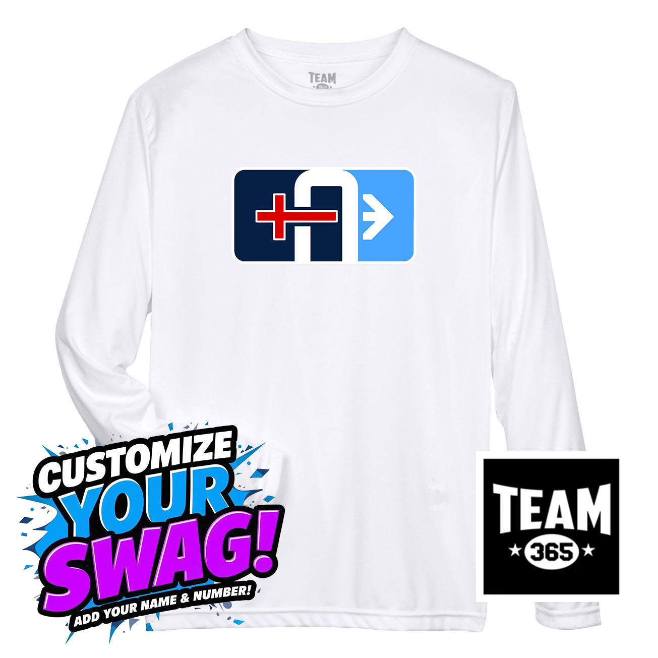 Team 365 Youth & Men's Zone Performance Long-Sleeve T-Shirt - Arrows Baseball