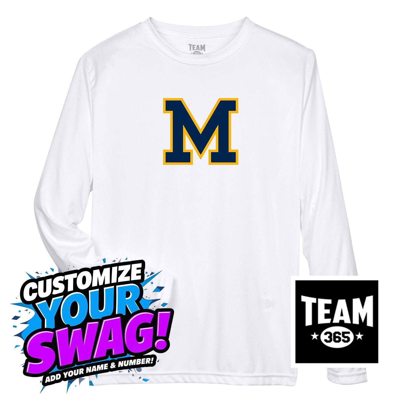 Team 365 Youth & Men's Zone Performance Long-Sleeve T-Shirt - Midland Baseball