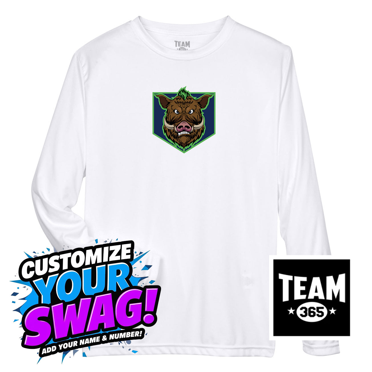 Team 365 Youth & Men's Zone Performance Long-Sleeve T-Shirt - OBP War Hogs