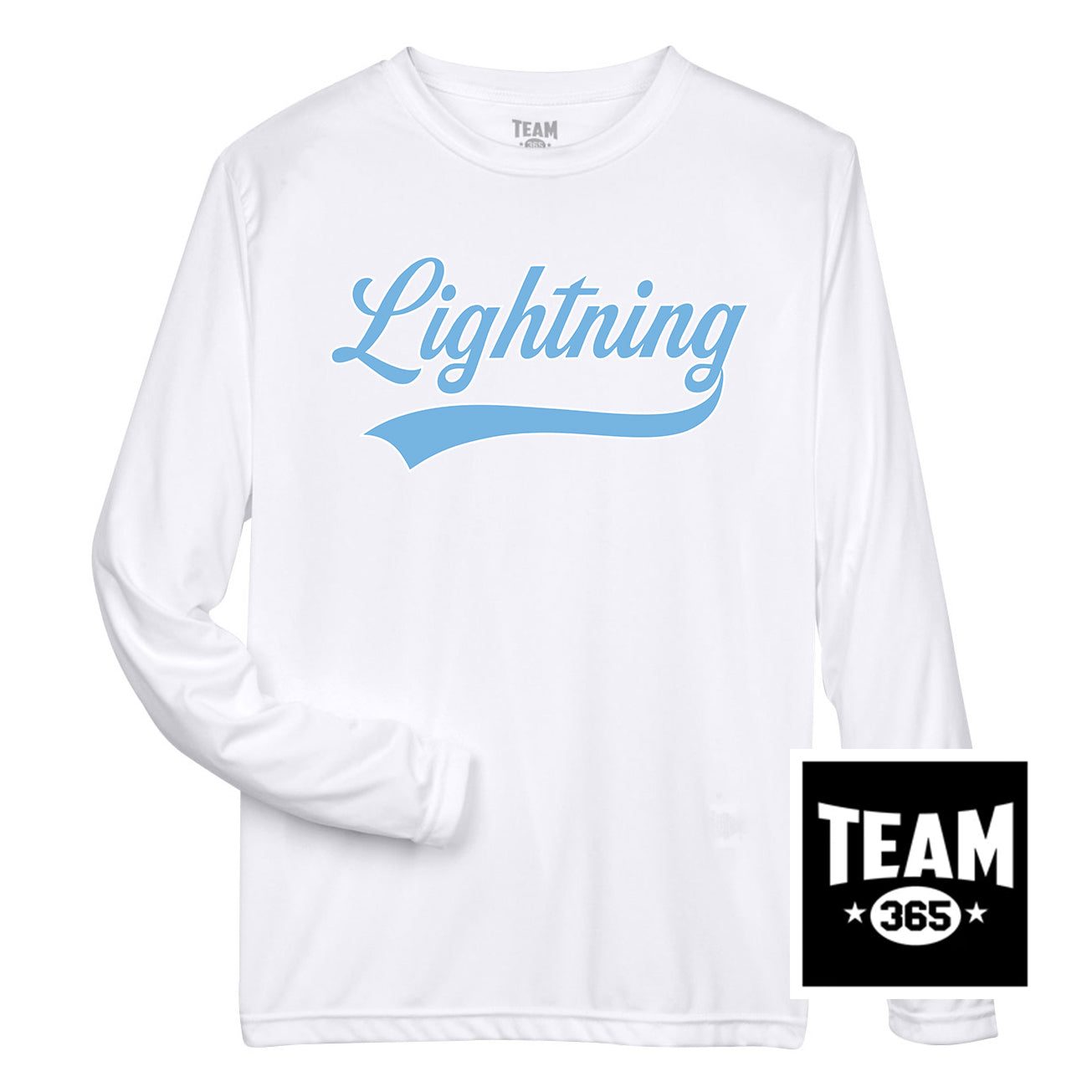 Team 365 TT11L Men's Zone Performance Long-Sleeve T-Shirt - Lightning Baseball