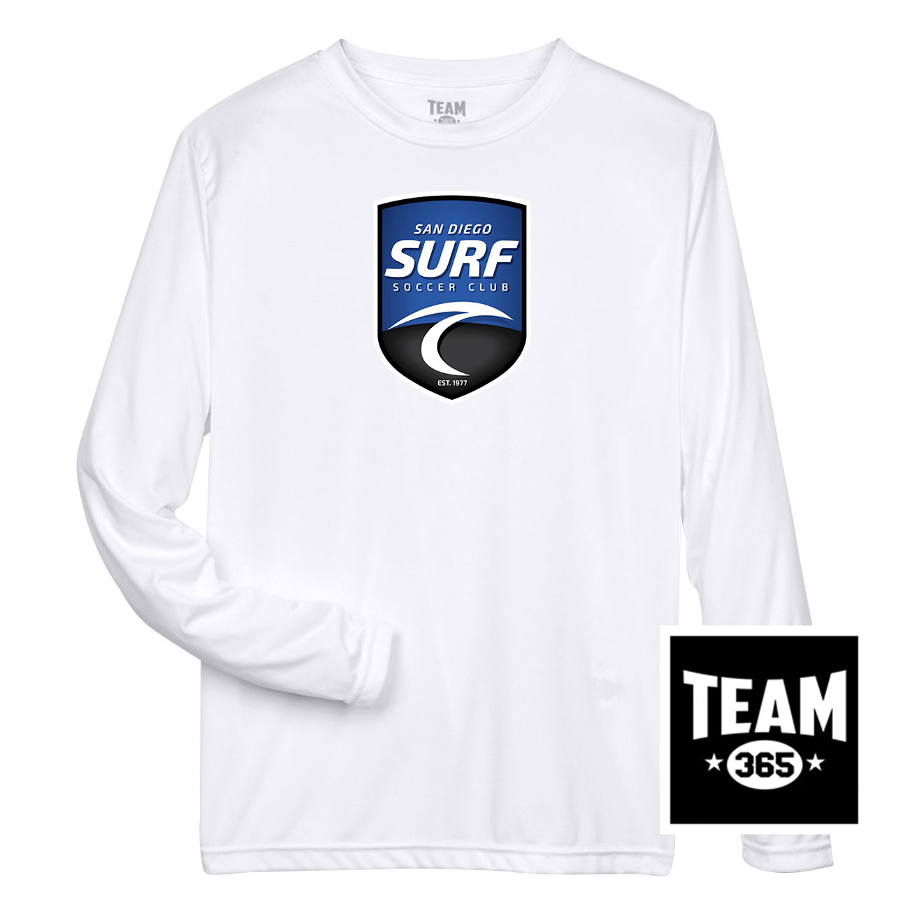 Team 365 TT11L Men's Zone Performance Long-Sleeve T-Shirt - San Diego Surf Soccer