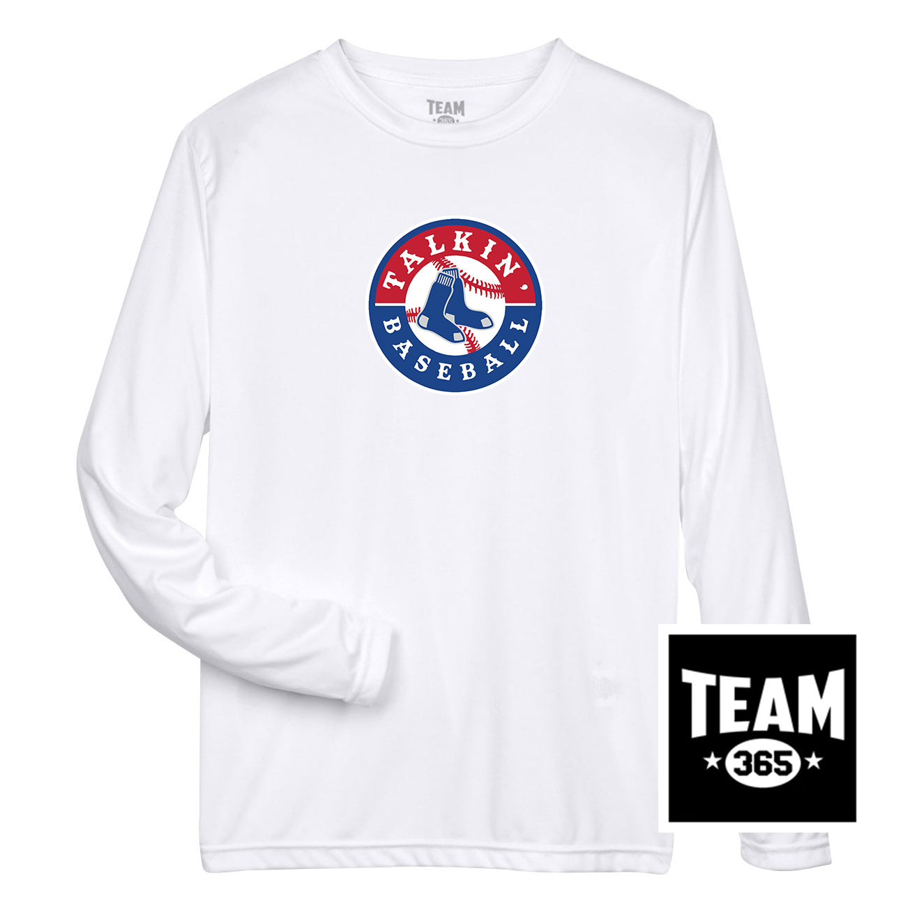 Team 365 Youth & Men's Zone Performance Long-Sleeve T-Shirt - Talkin Baseball