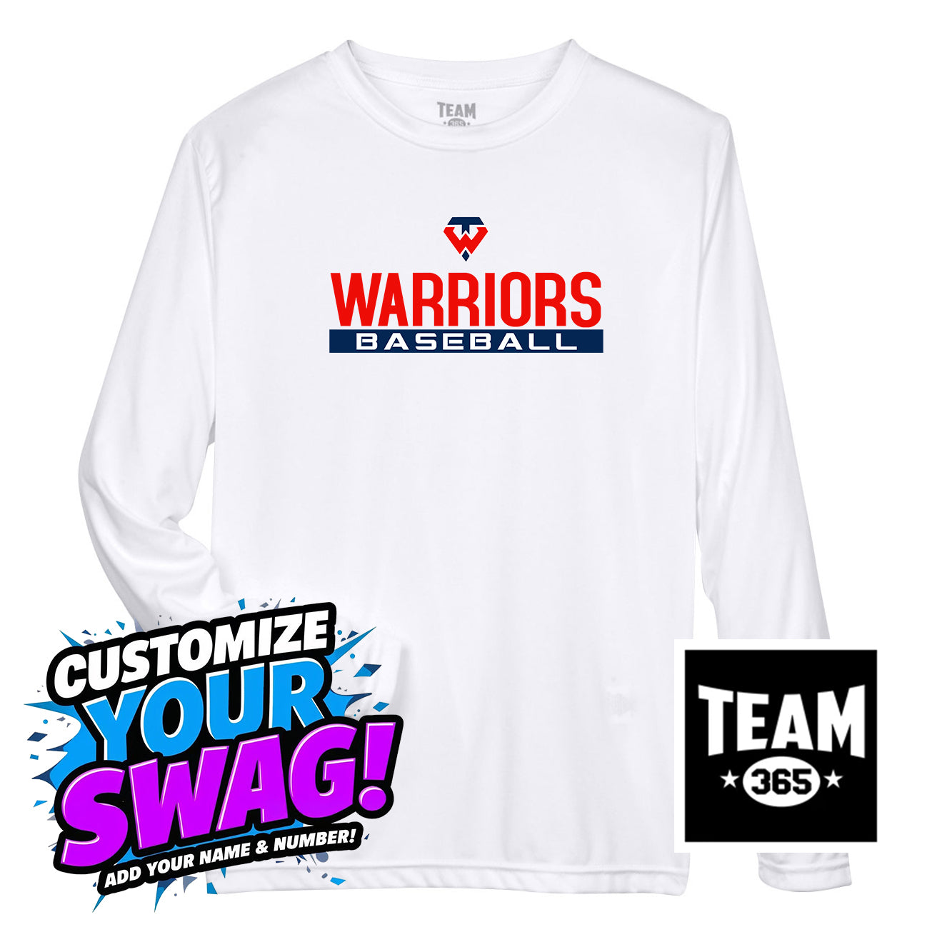 Team 365 Youth & Men's Zone Performance Long-Sleeve T-Shirt - Tampa Warriors Baseball