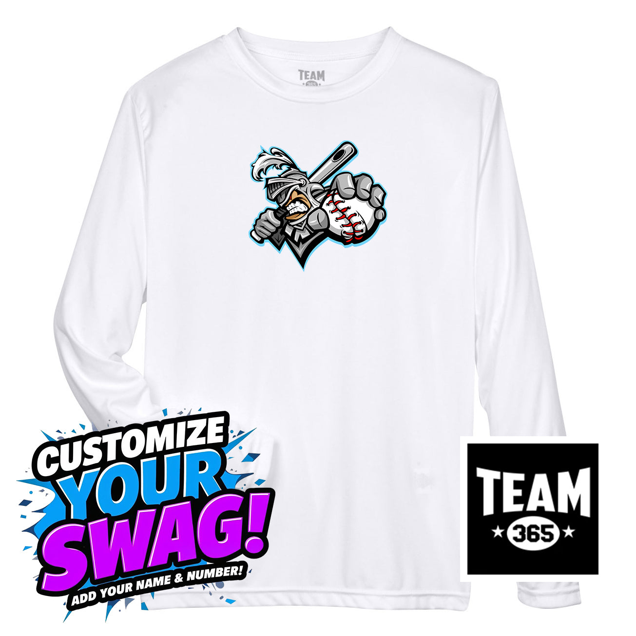 Team 365 Youth & Men's Zone Performance Long-Sleeve T-Shirt - Knights Baseball