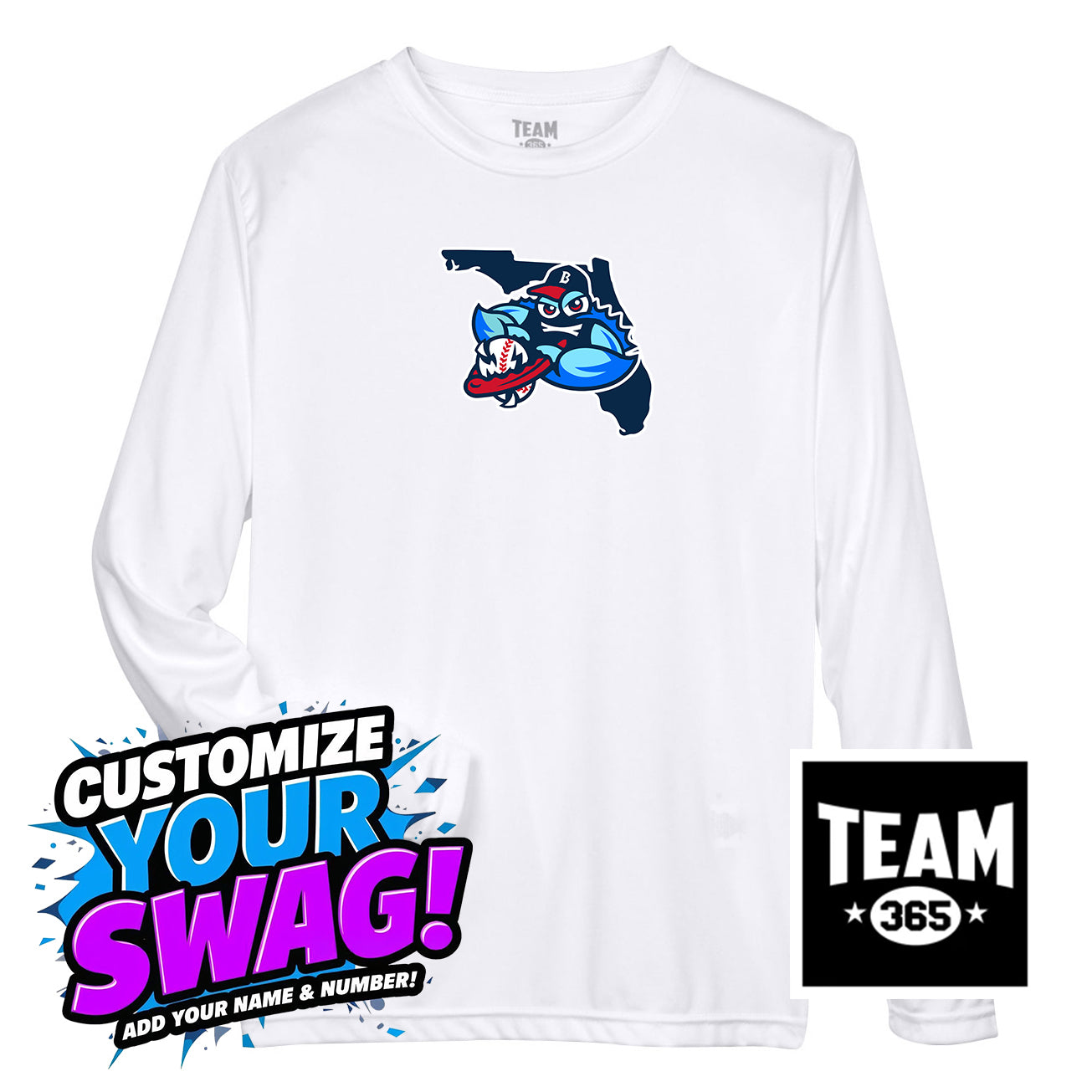 Team 365 Youth & Men's Zone Performance Long-Sleeve T-Shirt - FCA Blueclaws Baseball