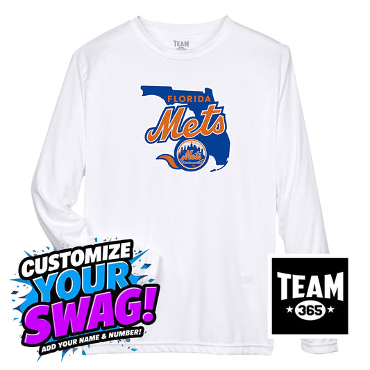 Team 365 Youth & Men's Zone Performance Long-Sleeve T-Shirt - Florida Mets Baseball