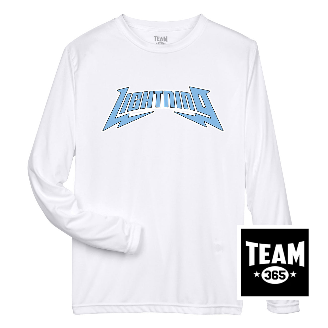 Team 365 TT11L Men's Zone Performance Long-Sleeve T-Shirt - Lightning Baseball