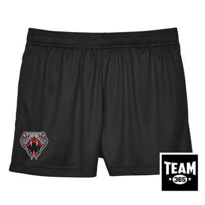 Team 365 TT11SHW Women's Zone Performance Short - Black Creek Cottonmouths