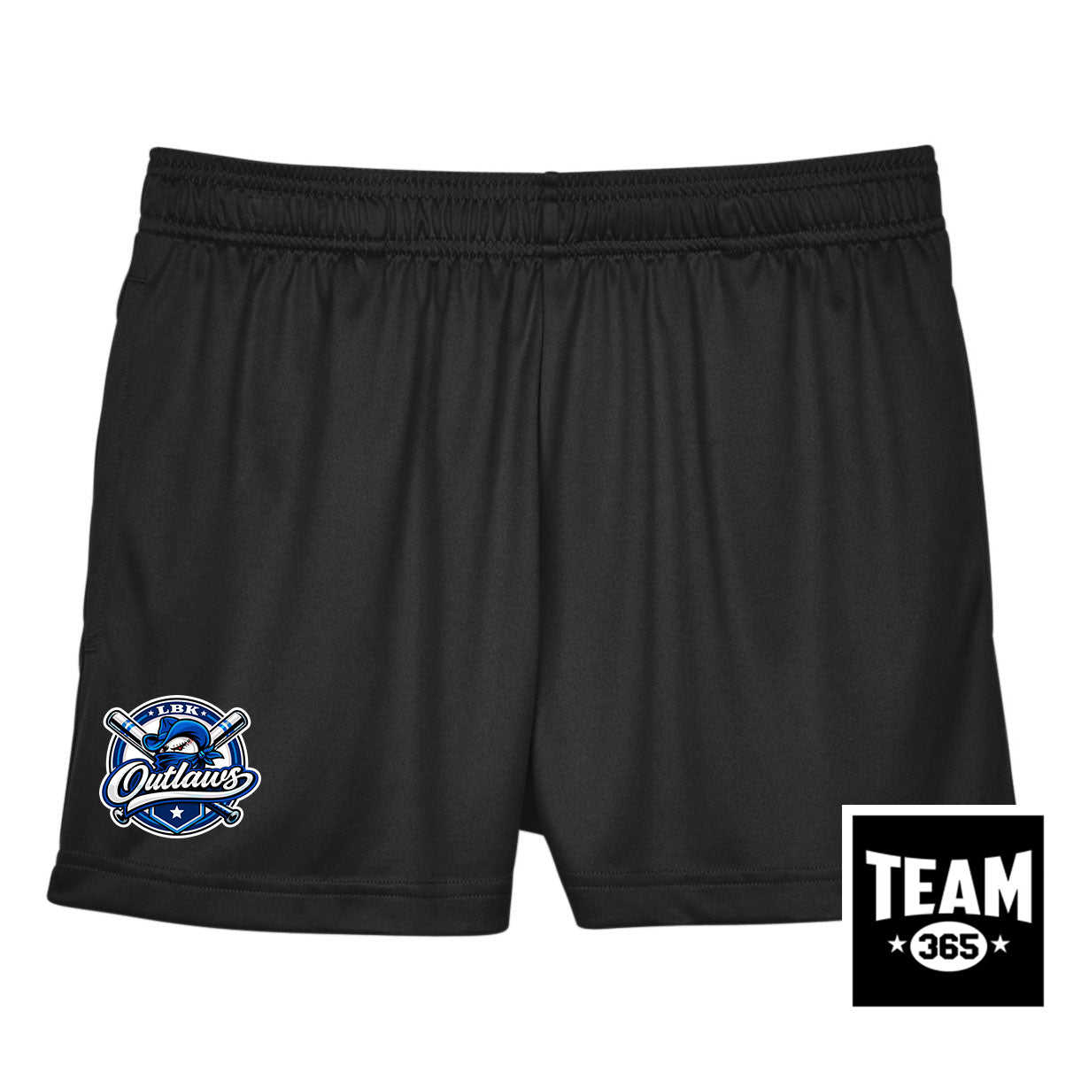 Team 365 TT11SHW Women's Zone Performance Short - LBK Outlaws Baseball