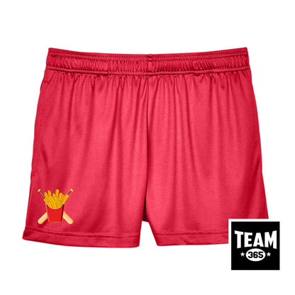 Team 365 TT11SHW Women's Zone Performance Short - Team Rally Fries Baseball