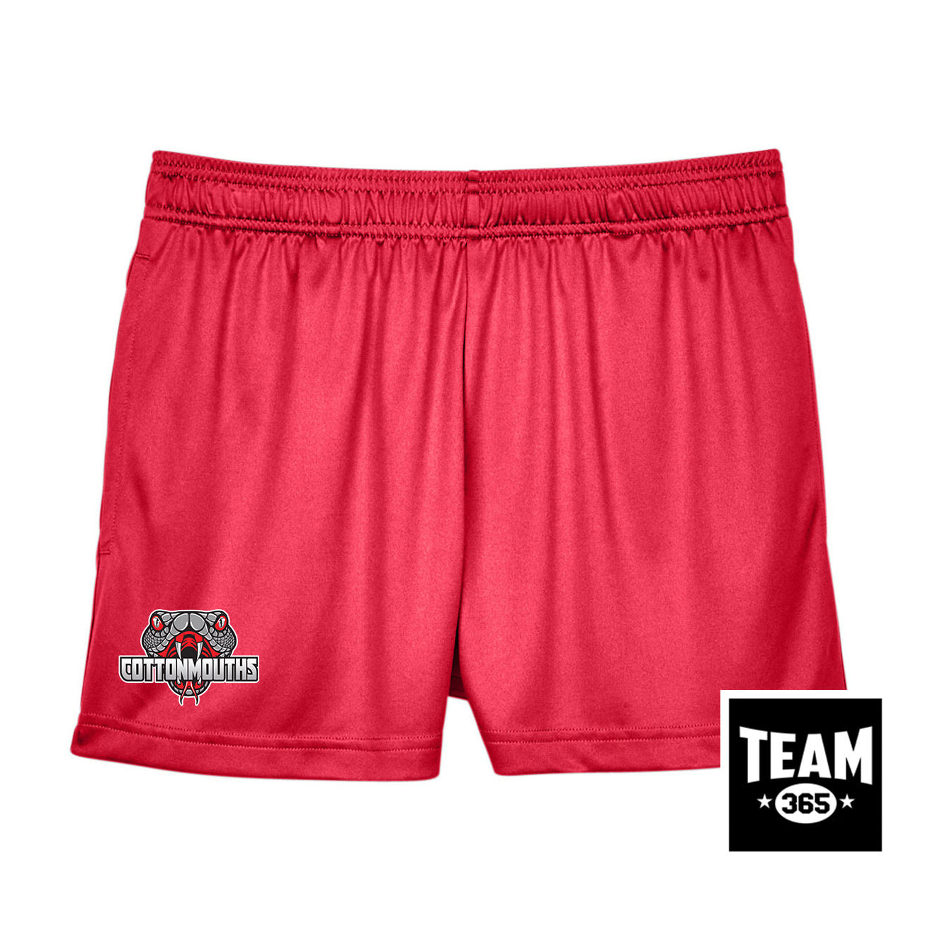 Team 365 TT11SHW Women's Zone Performance Short - Black Creek Cottonmouths