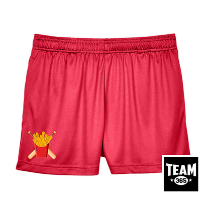 Team 365 TT11SHW Women's Zone Performance Short - Team Rally Fries Baseball