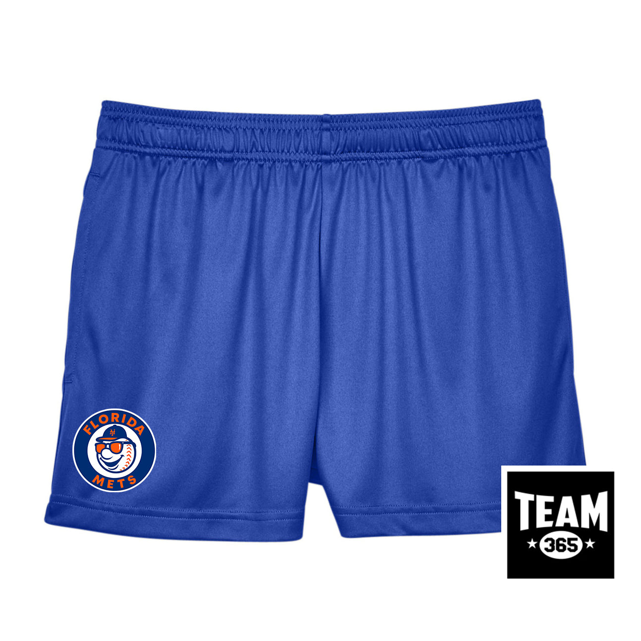Team 365 TT11SHW Women's Zone Performance Short - Florida Mets Baseball