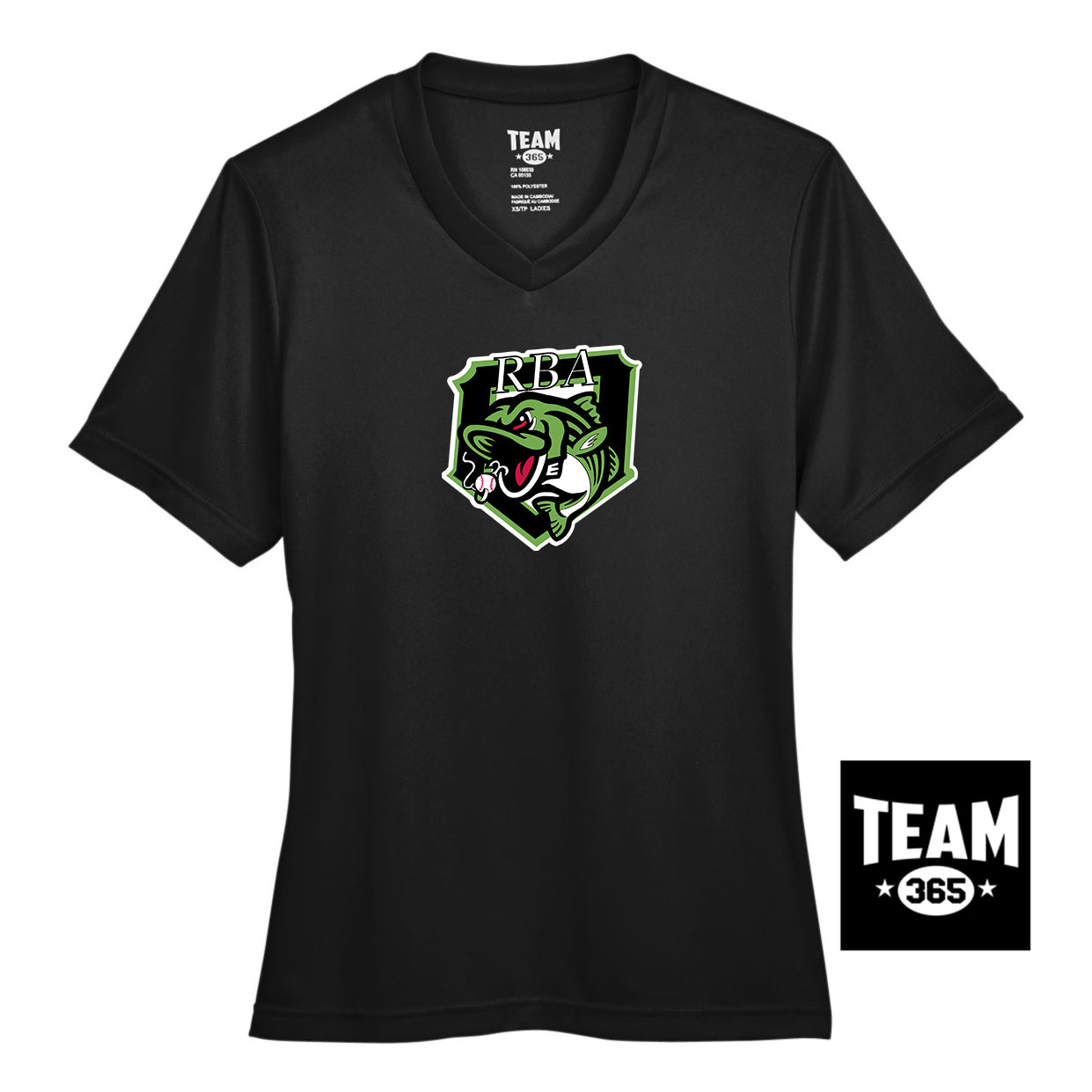 Team 365 TT11W Women's Zone Performance T-Shirt - RBA Stripers Baseball