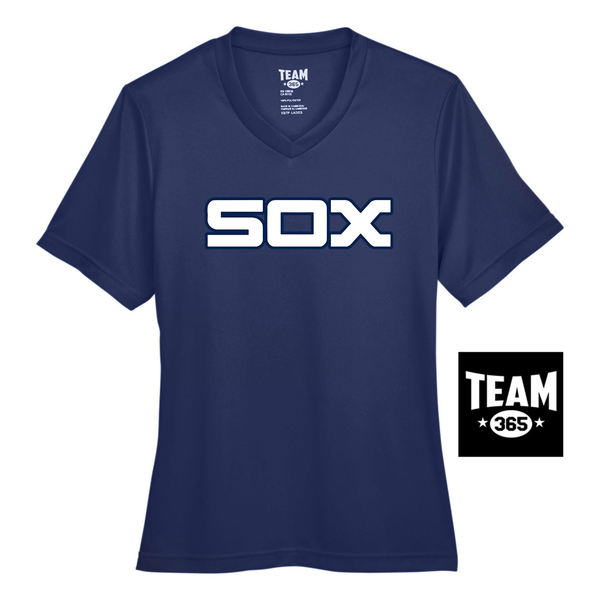 Team 365 TT11W Women's Zone Performance T-Shirt - Blue Sox