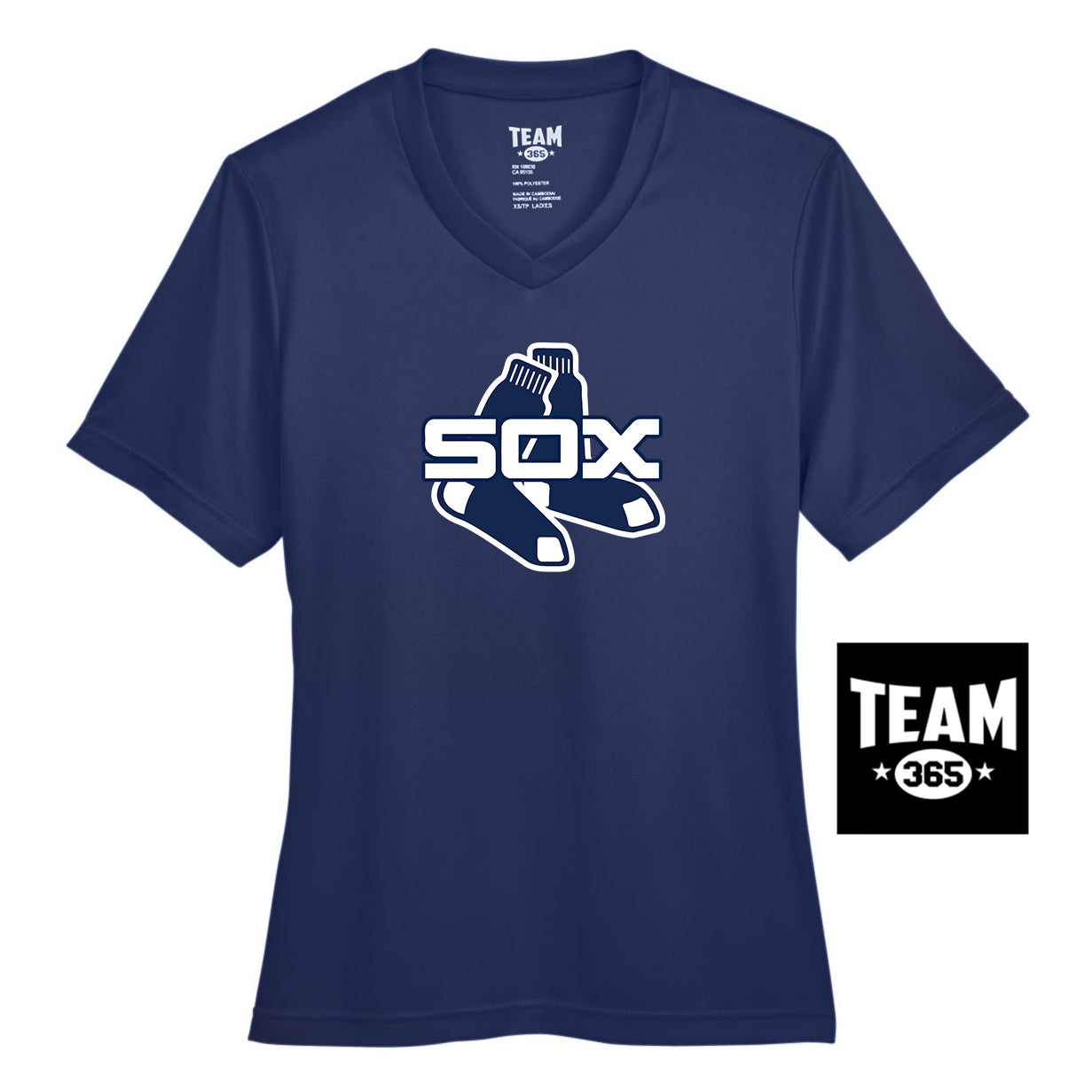 Team 365 TT11W Women's Zone Performance T-Shirt - Blue Sox