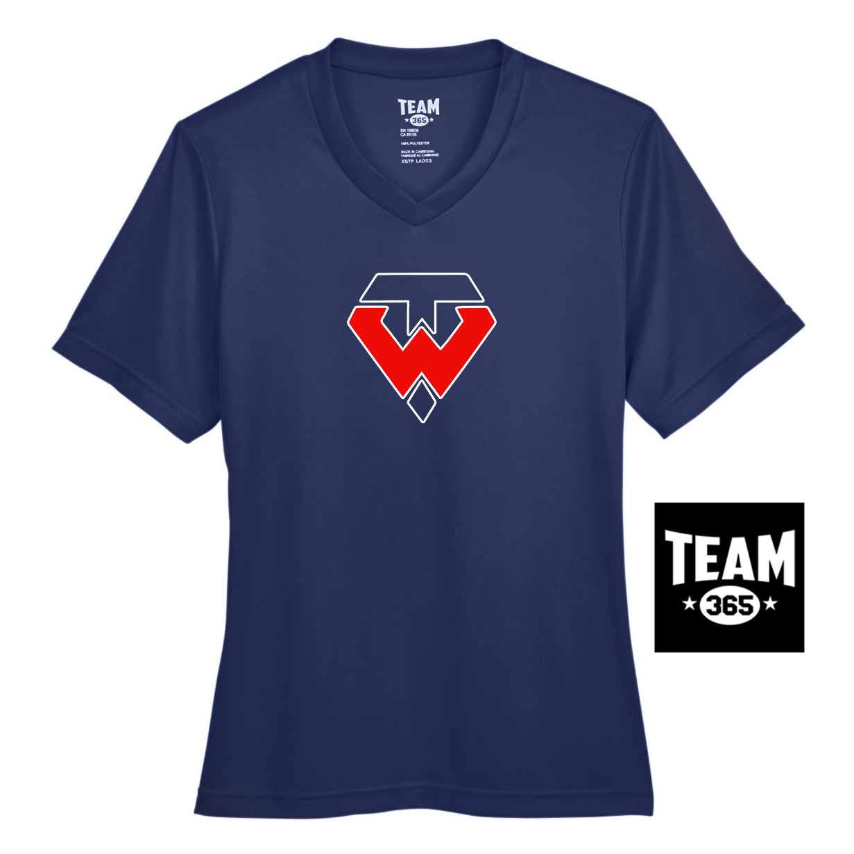 Team 365 TT11W Women's Zone Performance T-Shirt - Tampa Warriors Baseball