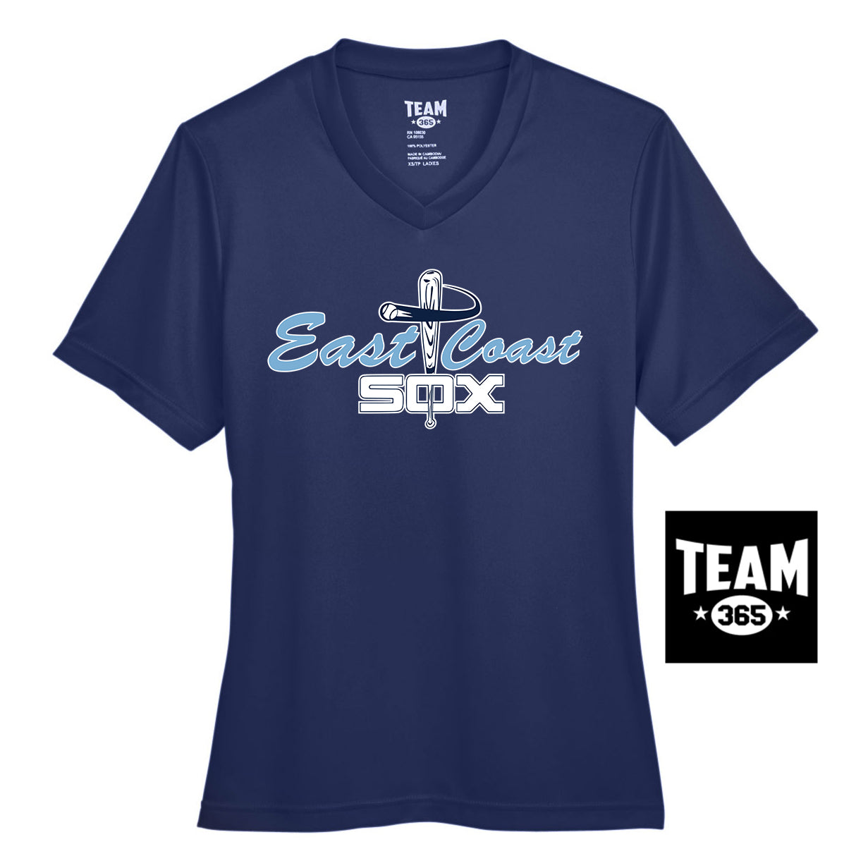 Team 365 TT11W Women's Zone Performance T-Shirt - East Coast Sox
