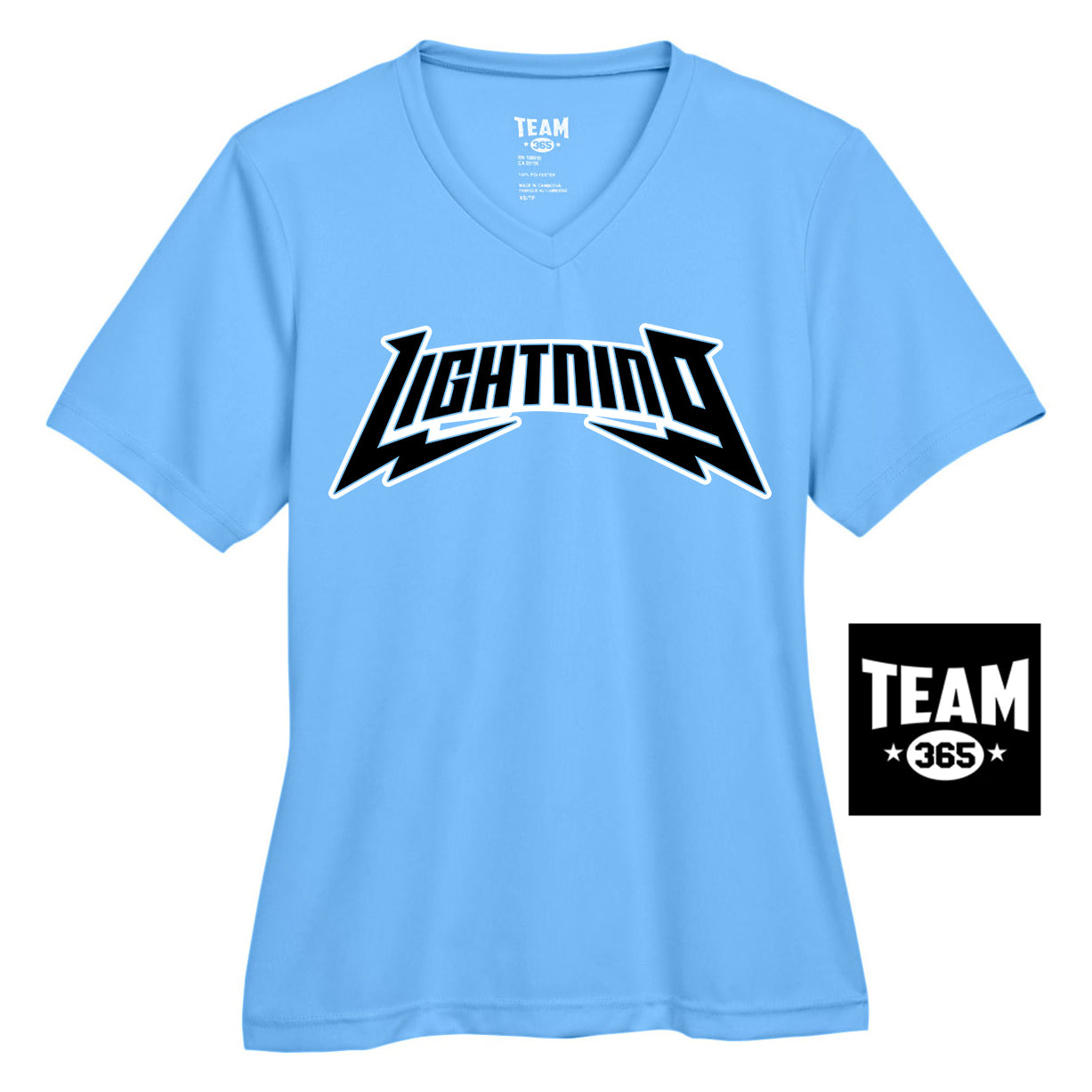 Team 365 TT11W Women's Zone Performance T-Shirt - Lightning Baseball