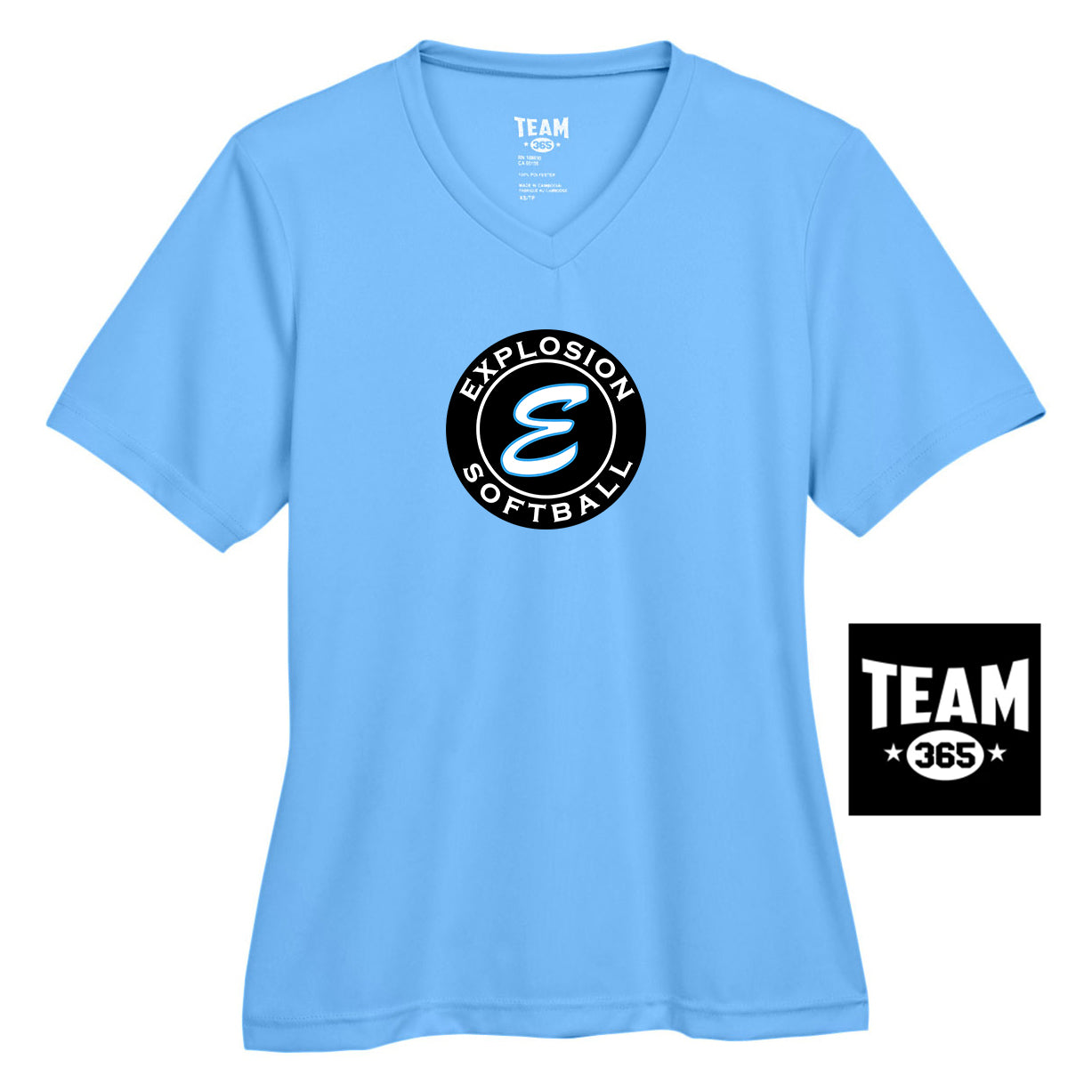 Team 365 TT11W Women's Zone Performance T-Shirt - Explosion Softball